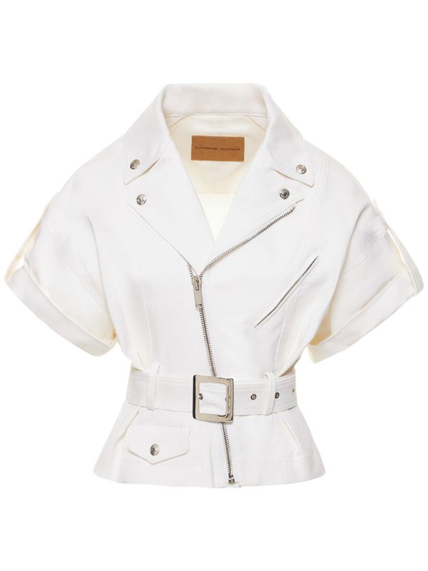 Denim Zip Jacket W/ Belt