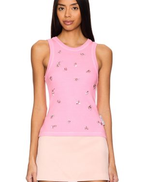 Des Phemmes Classic Tank Top in Pink. Size 44/L.