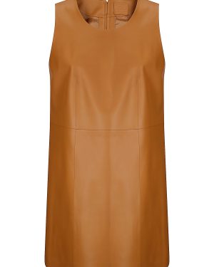 Desa 1972 Leather Mini A-line Dress