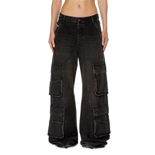 Diesel D-Sire-Cargo-D Trousers - Black