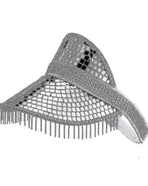 Disco Ball Festival Visor Hat Glass Patch Rhinestones Sun Visor Cap