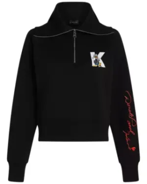 Disney x Karl Lagerfeld Ladies' Half-zip Sweatshirt, Size: L - From Disney Store