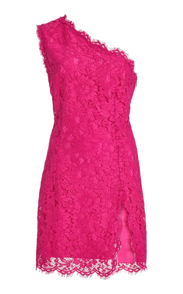 Dolce & Gabbana - Asymmetric Cotton Lace Mini Dress - Pink - IT 36 - Moda Operandi