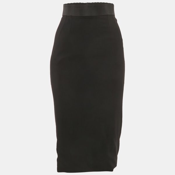 Dolce & Gabbana Black Crepe Pencil Skirt S