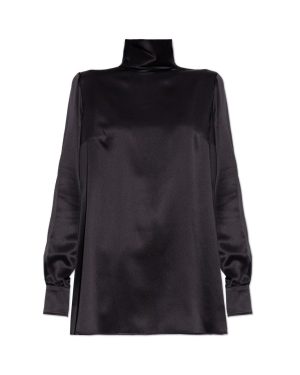 Dolce & Gabbana High Neck Satin Blouse