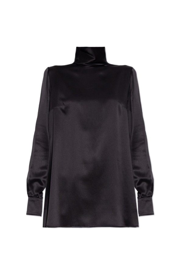 Dolce & Gabbana High Neck Satin Blouse