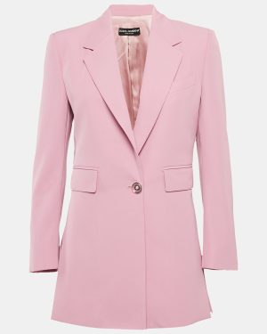 Dolce & Gabbana Pink Gabardine Tailored Blazer XS