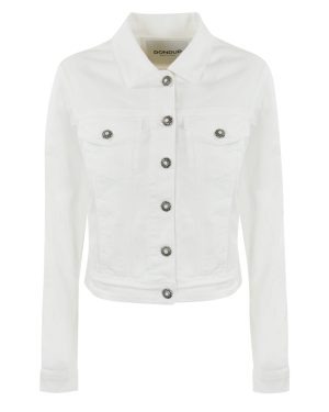 Dondup Slim Fit White Denim Jacket