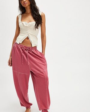 Don't Wait Up Joggers by Intimately at Free People in Red Scooter, Size: XS