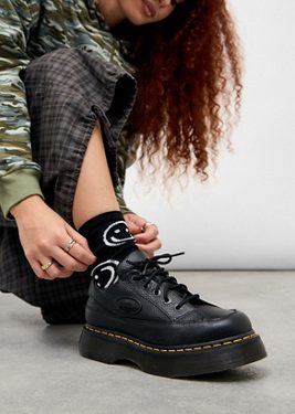 Dr. Martens Black Buzz 5-Eye Shoes - Black UK 4 at Urban Outfitters