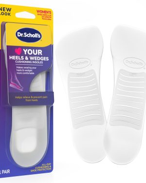 Dr. Scholl's Love Your Heels & Wedges 3/4 Length Insoles All-Day Comfort for High Heeled Shoes Relieve & Prevent Shoe Discomfort Absorbs Shock Arc