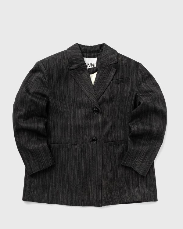 Drapey Stripe Suiting Oversized Blazer