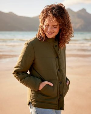 Dune Womens Quilted Jacket - Green
