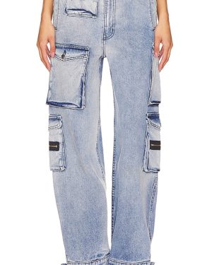 EB Denim Cargo Pants in Denim-Medium. Size XXS.