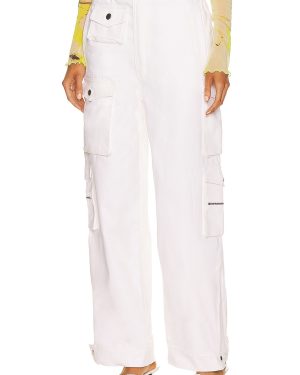 EB Denim Cargo Pants in White - White. Size S (also in XL, XXS).