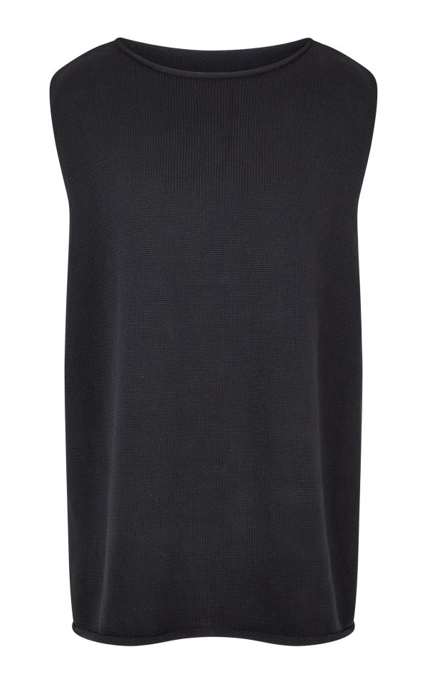 ELCE - Exclusive Manon Knit Cotton Top - Black - L - Moda Operandi