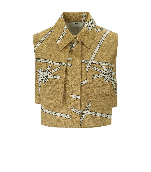 ELISABETTA FRANCHI PAGLIA BURRO CROPPED SHIRT