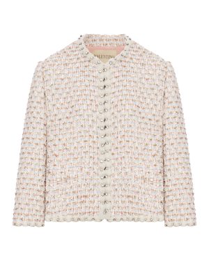 EMBROIDERED RIBBON TWEED JACKET - Valentino Garavani - Woman