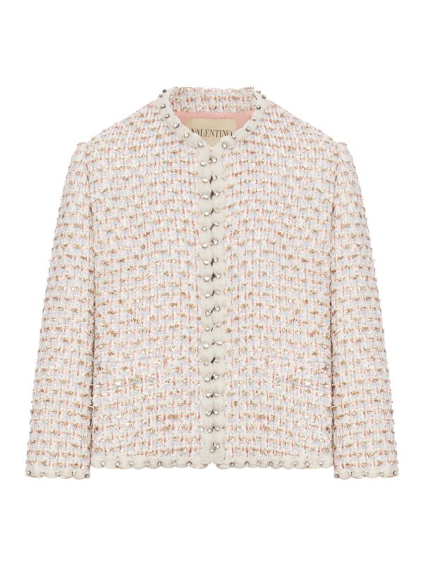 EMBROIDERED RIBBON TWEED JACKET - Valentino Garavani - Woman