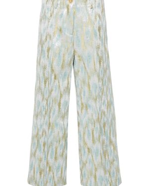 ERIKA CAVALLINI Printed Cropped Trousers