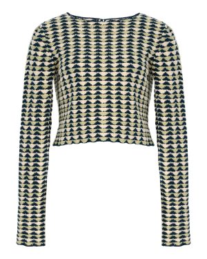ESCVDO - Exclusive Totora Cotton Knit Top - Blue - M - Moda Operandi