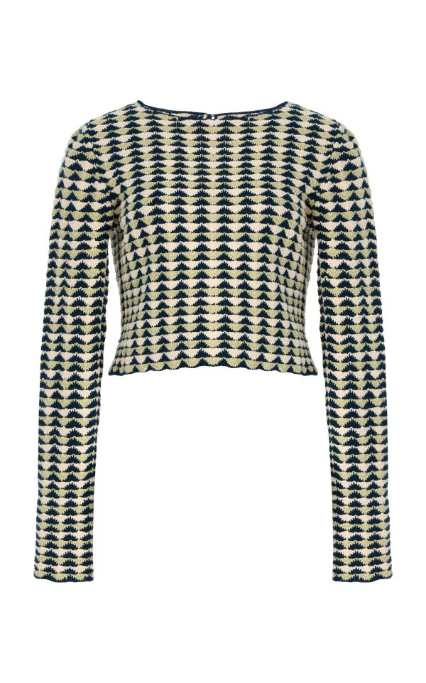 ESCVDO - Exclusive Totora Cotton Knit Top - Blue - M - Moda Operandi