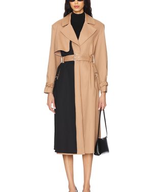 ET OCHS Ryder Trench Coat in Beige. Size S, XS.
