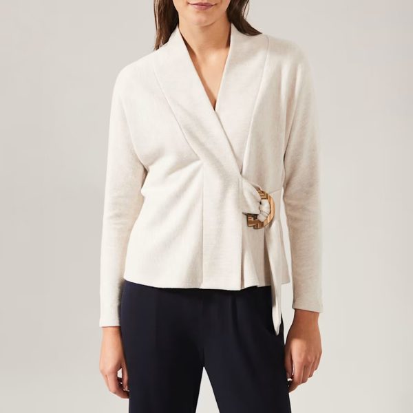 Ecru Melanie Wrap Tie Top