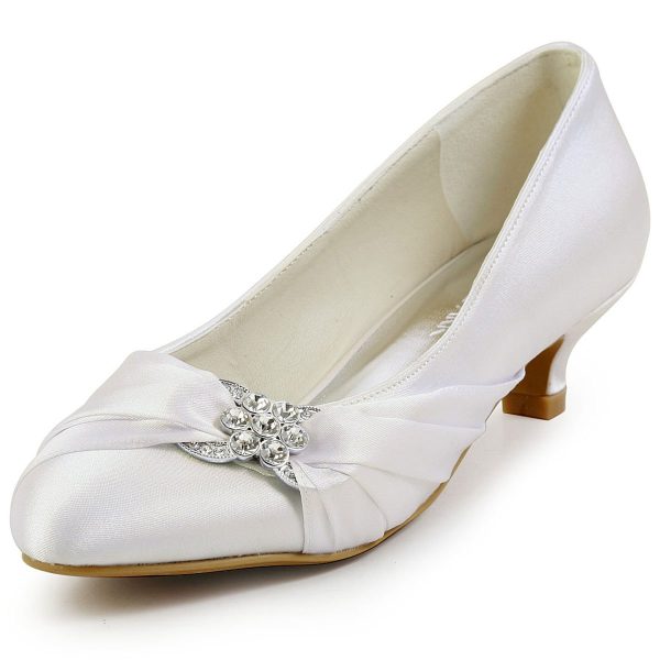 Elegantpark Wedding Shoes for Bride Low Heel Women EP2006L 5(EU 38)