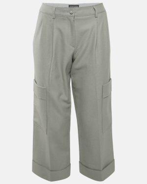 Emporio Armani Green Felt Cargo Pants M