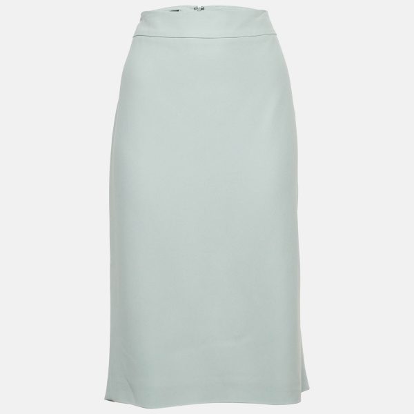 Emporio Armani Pale Blue Crepe Pencil Skirt L