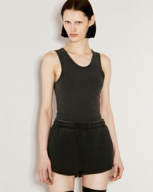 Entire Studios Cropped Tank Top - Woman Tops Black Xs