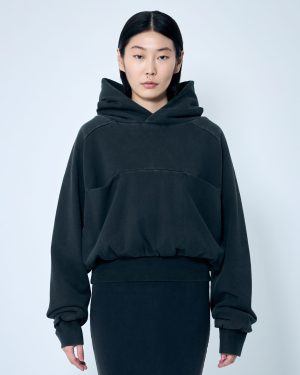 Entire Studios Double Double Hooded Sweatshirt - Woman Sweatshirts Black Xs