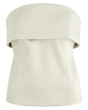 Entire Studios Lap Off-the-shoulder Satin top - Ivory - XS (UK6 / XS)
