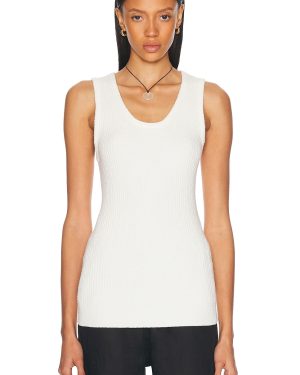 Enza Costa Boucle Knit Tunic Top in Off White - White. Size M (also in XS).