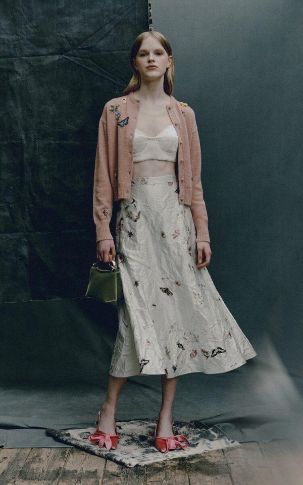 Erdem - Cropped Corset Bra Top - Ivory - UK 14 - Only At Moda Operandi