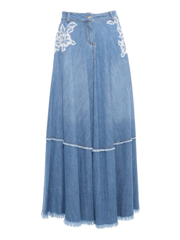 Ermanno Ermanno Scervino Long Denim Skirt
