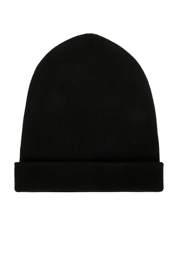 Eterne Levi Cashmere Beanie in Black - Black. Size all.