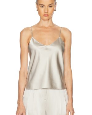 Eterne Mila Silk Camisole in Dove - Neutral. Size S (also in ).