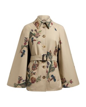 Etro - Printed Cotton Cape Coat - Multi - IT 38 - Moda Operandi