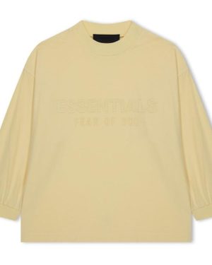 FEAR OF GOD ESSENTIALS Logo-Print Long-Sleeve Top Juniors - Beige