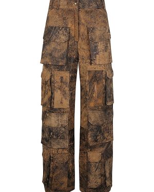 FERMAS. CLUB Leather Cargo Trousers