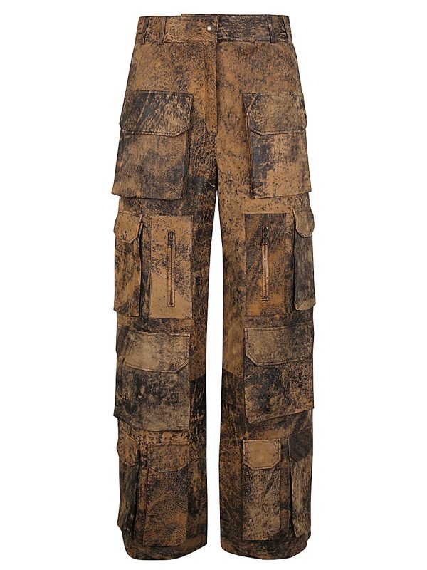 FERMAS. CLUB Leather Cargo Trousers