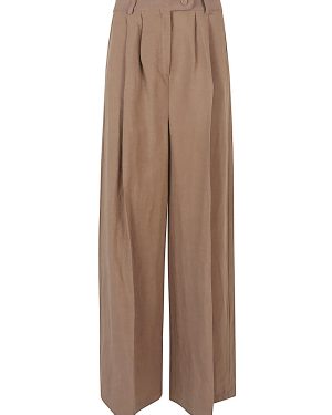 FRONT STREET 8 Linen Blend Wide-Leg Trousers