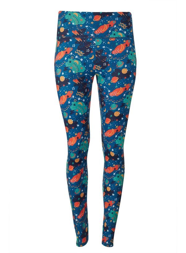 FRUGI Blue Interstellar Print Cosmo Leggings