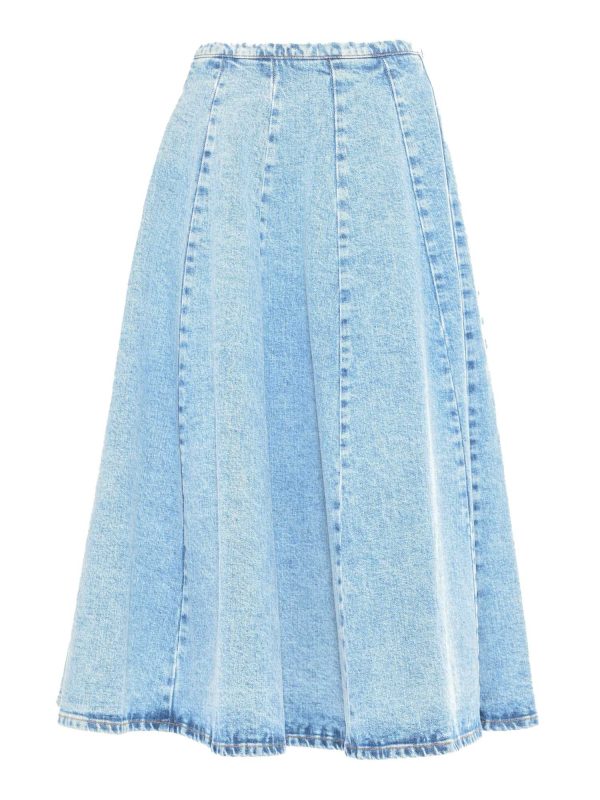 Fabiana Filippi Blue Denim Circle Skirt