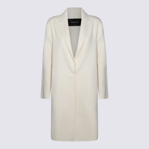Fabiana Filippi White Wool Coat