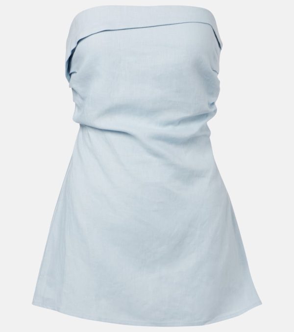 Faithfull Boe Tunic strapless linen top