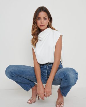 Farrah Blouse - White, XL