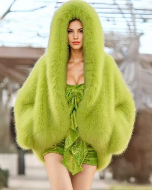 Faux Fur Coats With Hood High Low Design Winter Jacket For Women 2025